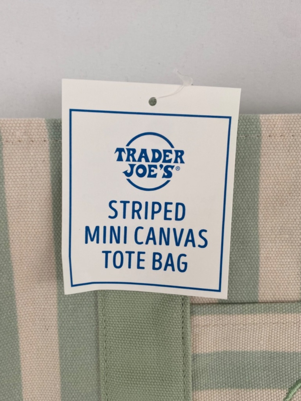 Trader Joe’s Pastel Striped Mini Tote Bag Bundle of 2 NWT - Picture 4 of 5